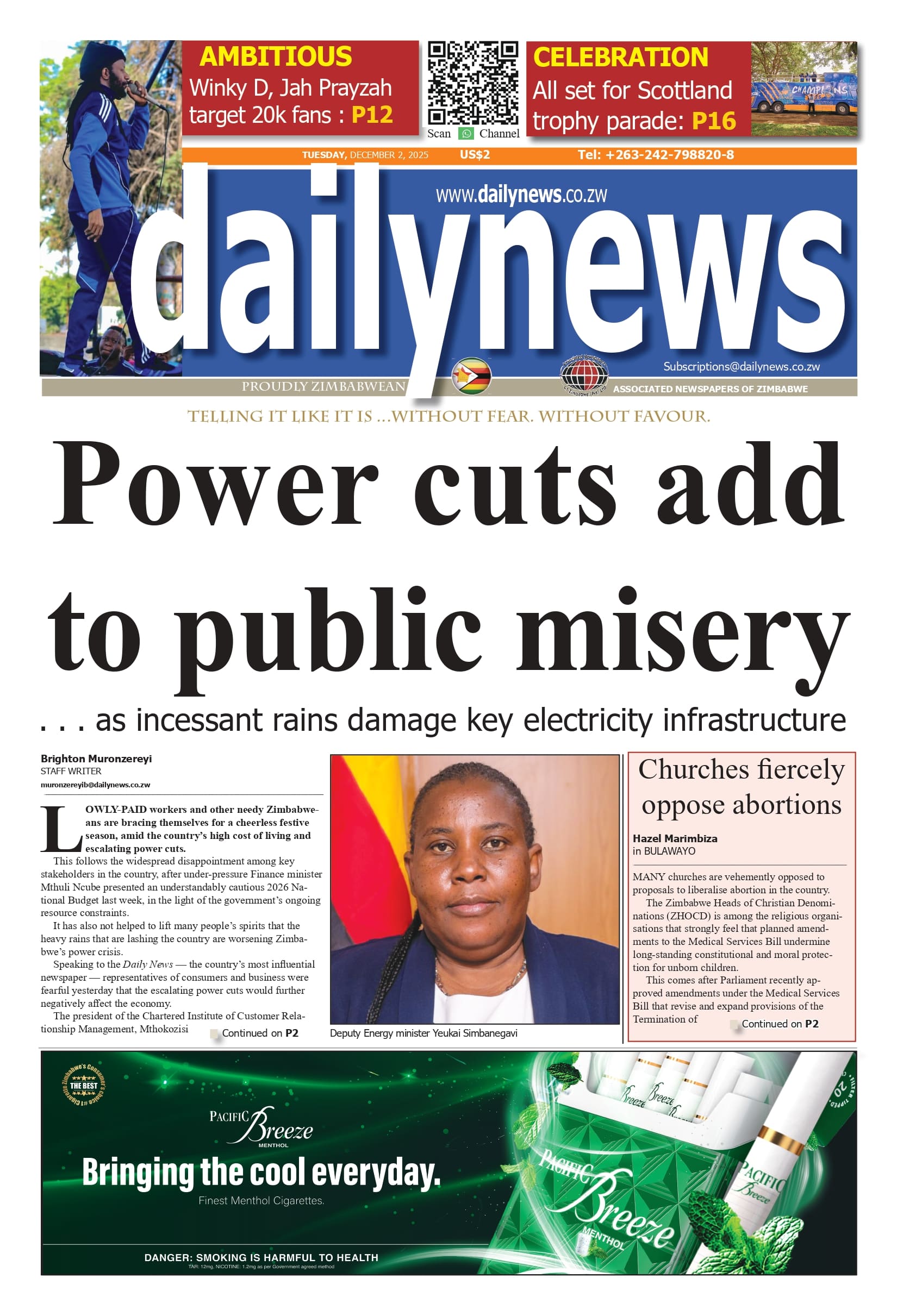 Tuesday 2 November 2025